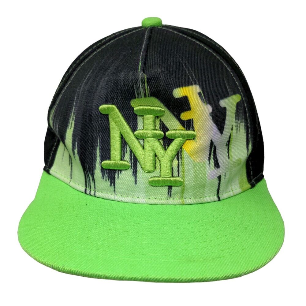 NY New York Snapback Hat Multicolor One Size Embroidered 6 Panel Fashion Cap